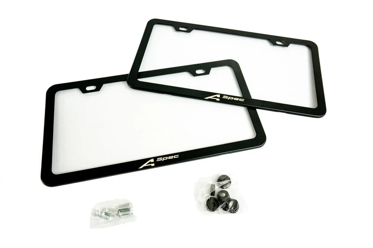 "A Spec" License Plate Frame - Black, Pair