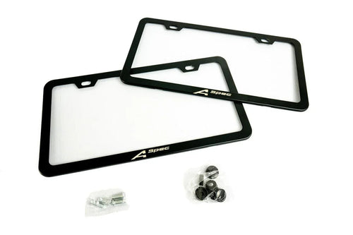 "A Spec" License Plate Frame - Black, Pair