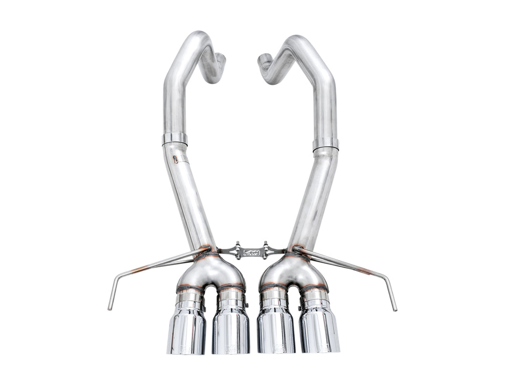 AWE Track Edition Axleback Exhaust for C7 Corvette - 4.5" Chrome Silver Tips