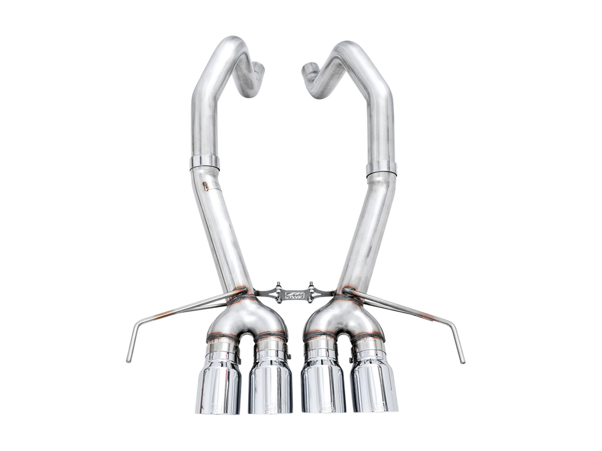 AWE Track Edition Axleback Exhaust for C7 Corvette - 4.5" Chrome Silver Tips