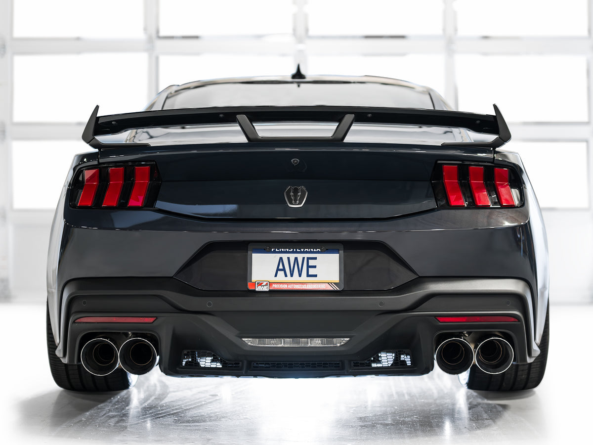 AWE SwitchPath™ Exhaust for S650 Ford Mustang Dark Horse - Quad Chrome Silver Tips