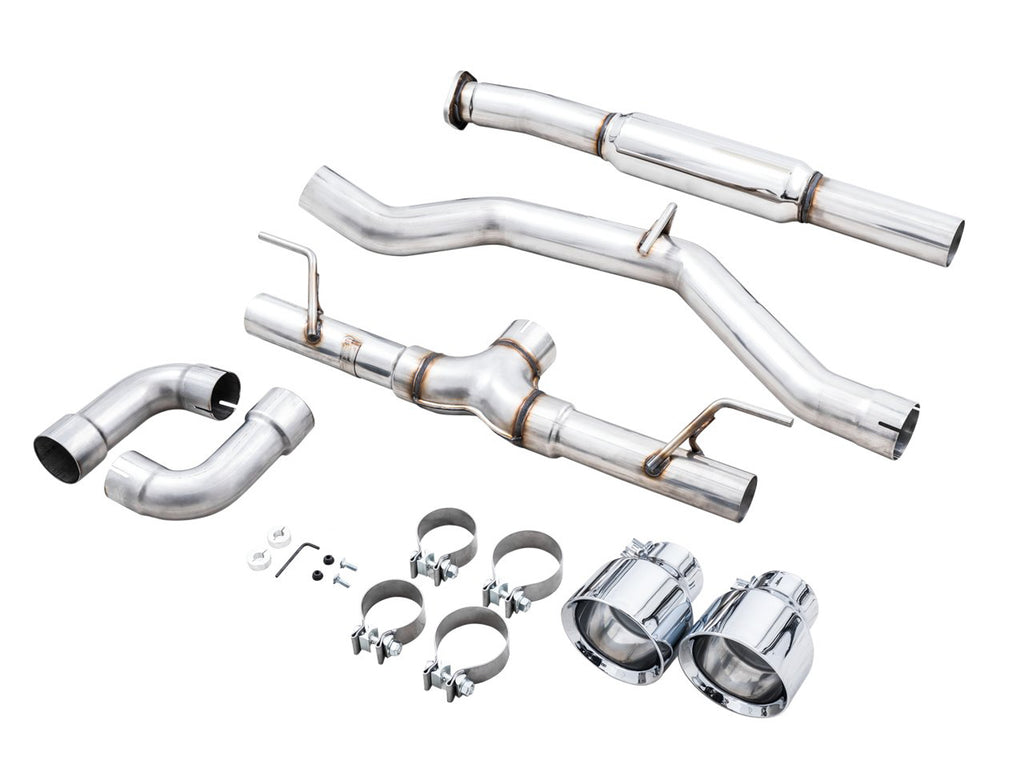 AWE Track Edition Exhaust for Subaru BRZ / Toyota GR86 / Toyota 86 / Scion FR-S - 5" Chrome Silver Tips