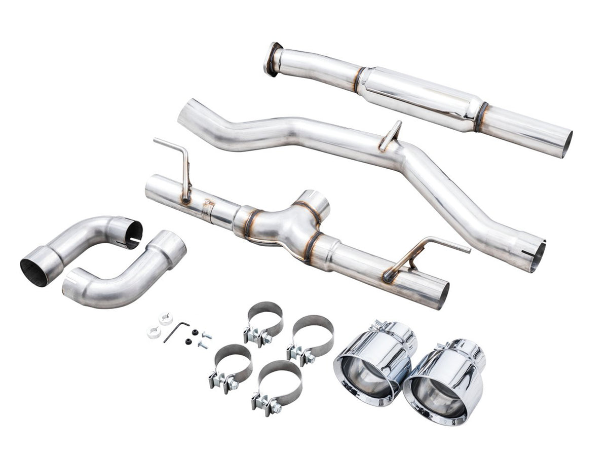 AWE Track Edition Exhaust for Subaru BRZ / Toyota GR86 / Toyota 86 / Scion FR-S - 5" Chrome Silver Tips
