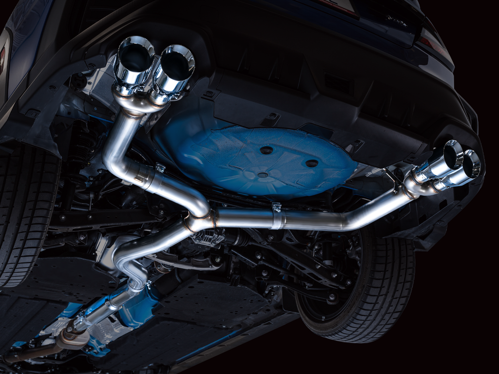 AWE Track Edition Catback Exhaust for VB Subaru WRX - 4" Chrome Silver Tips
