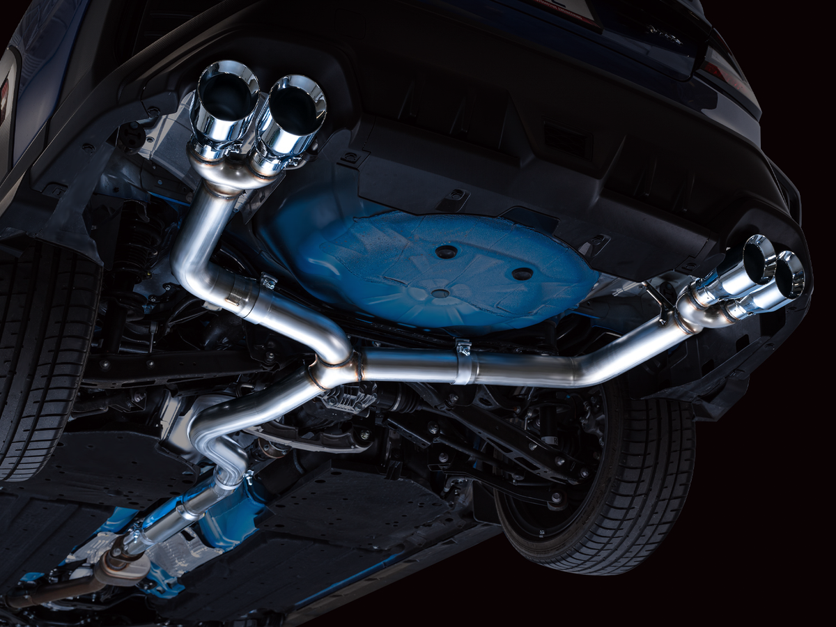 AWE Track Edition Catback Exhaust for VB Subaru WRX - 4" Chrome Silver Tips