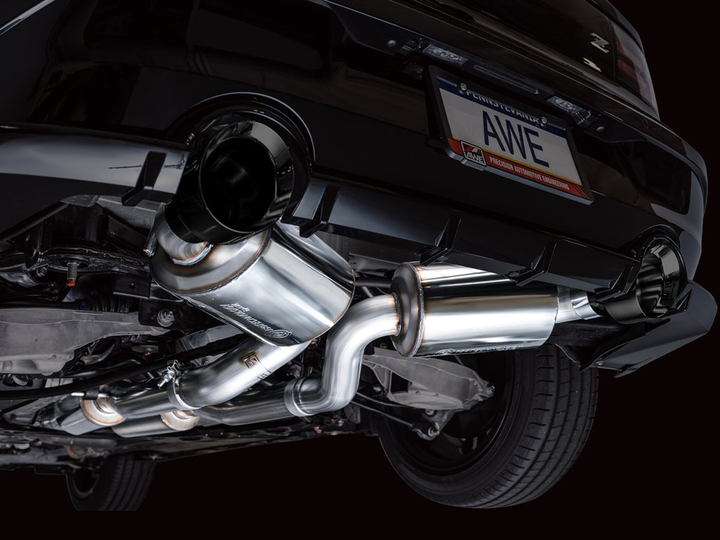 AWE Touring Edition Exhaust for Nissan Z - 5” Diamond Black Tips