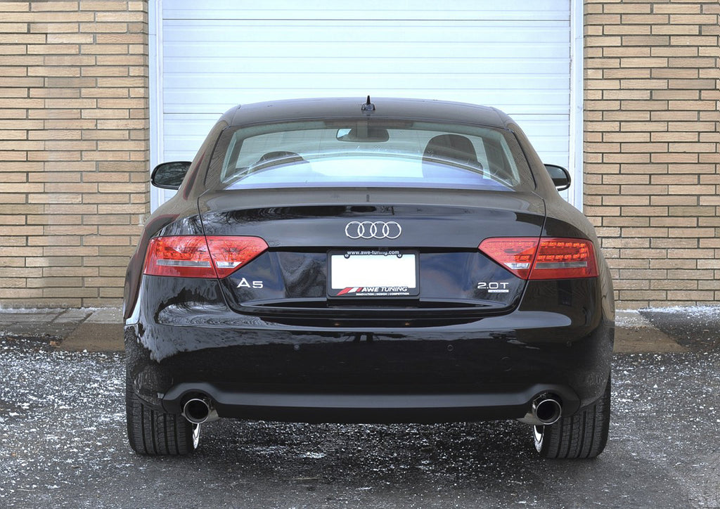 AWE Touring Edition Exhaust for B8 A5 2.0T - Dual Outlet, Chrome Silver Tips