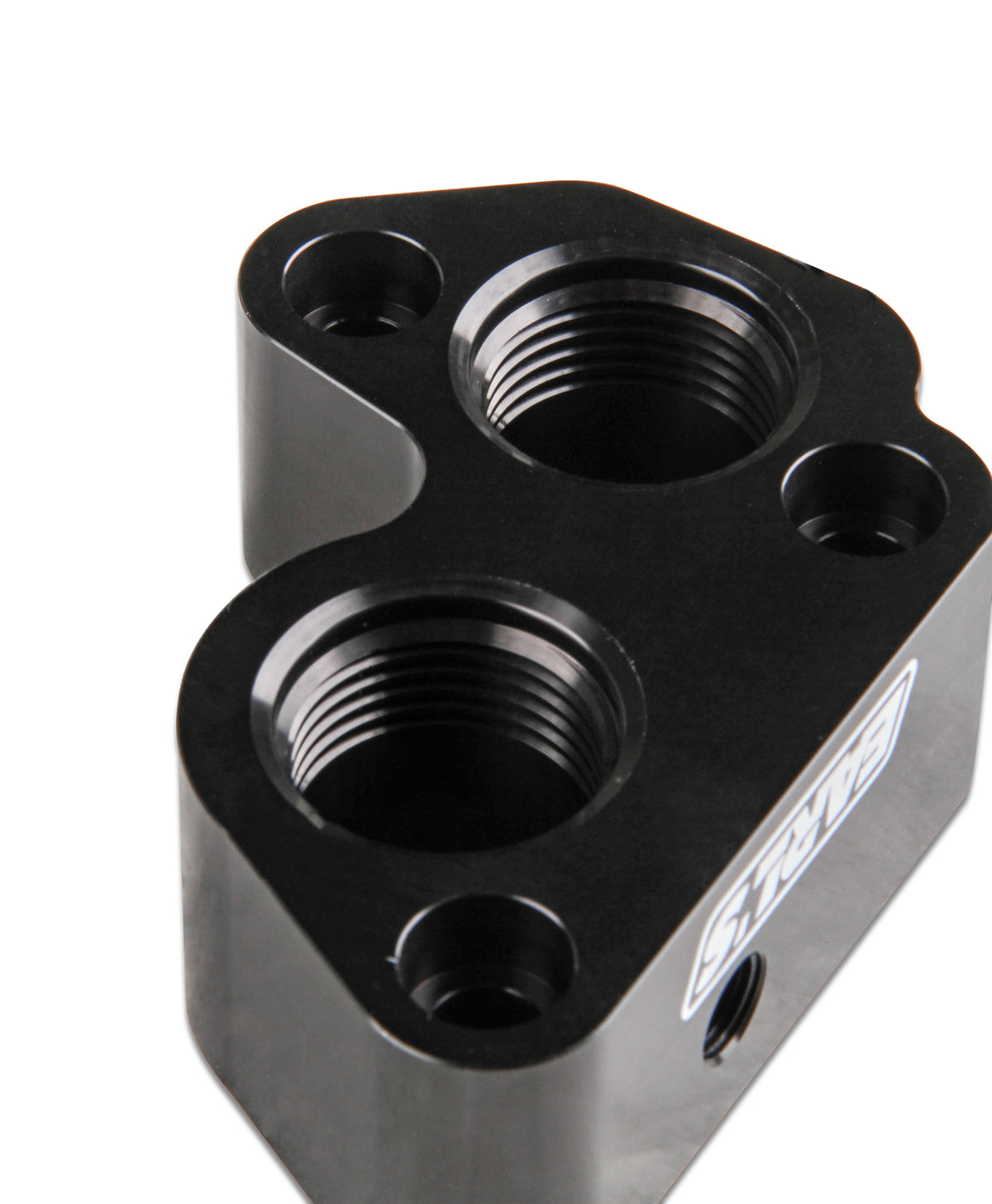 Fits GM LS Engines - Includes (2) -12 AN O-Ring ports on Each side of the block.  1/8" NPT port for use with Steam Tube Plumbing.  Billet Aluminum w/ Black Anodized Finish