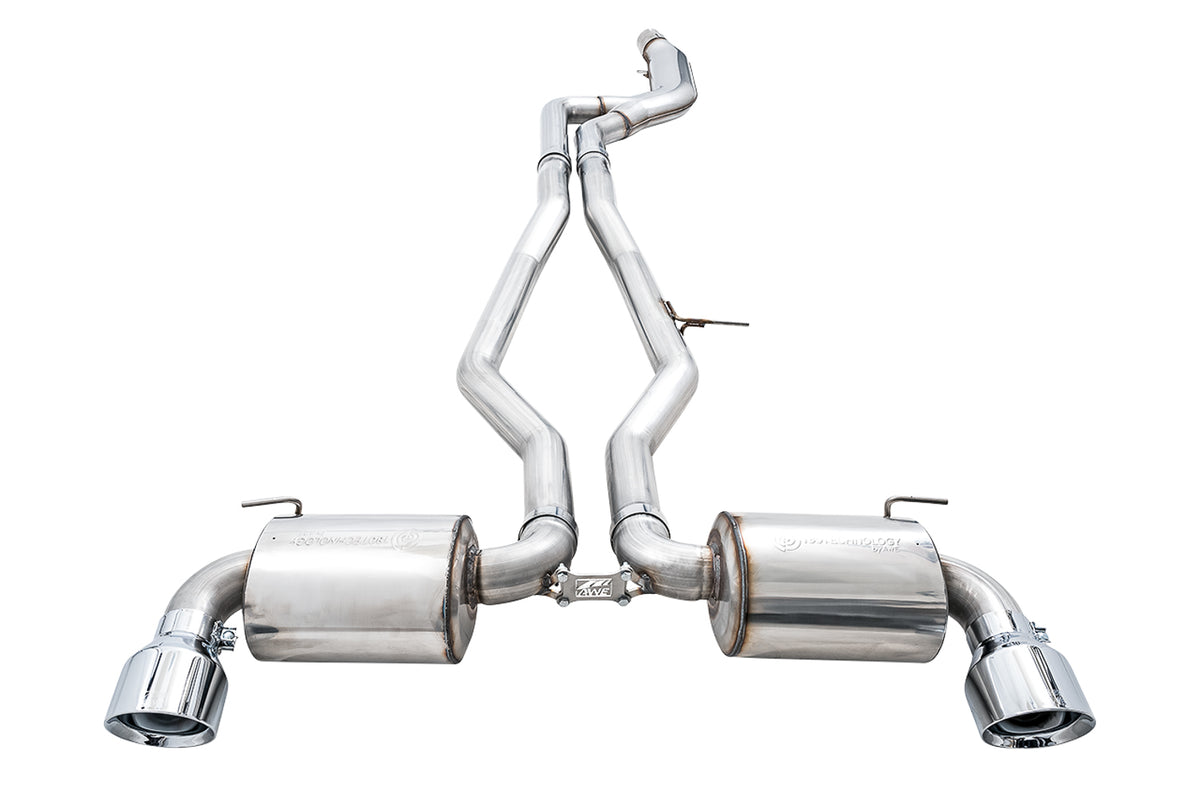 AWE Non-Resonated Touring Edition Exhaust for A90 Supra - 5" Chrome Silver Tips