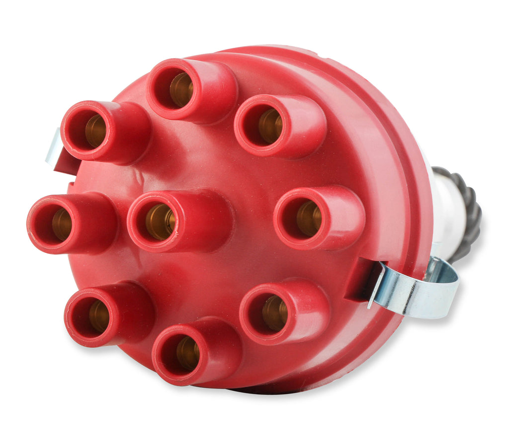 Mallory Unilite Distributor with built-in electronic ignition module.