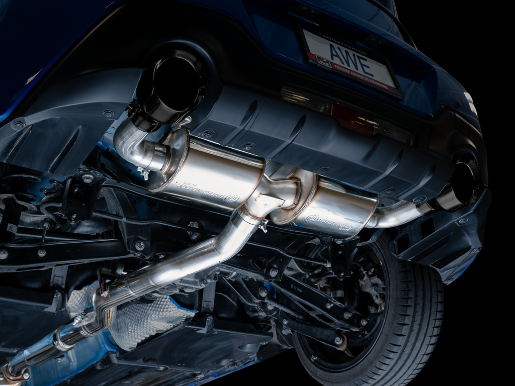 AWE Touring Edition Exhaust for Subaru BRZ / Toyota GR86 / Toyota 86 / Scion FR-S - 5" Diamond Black Tips