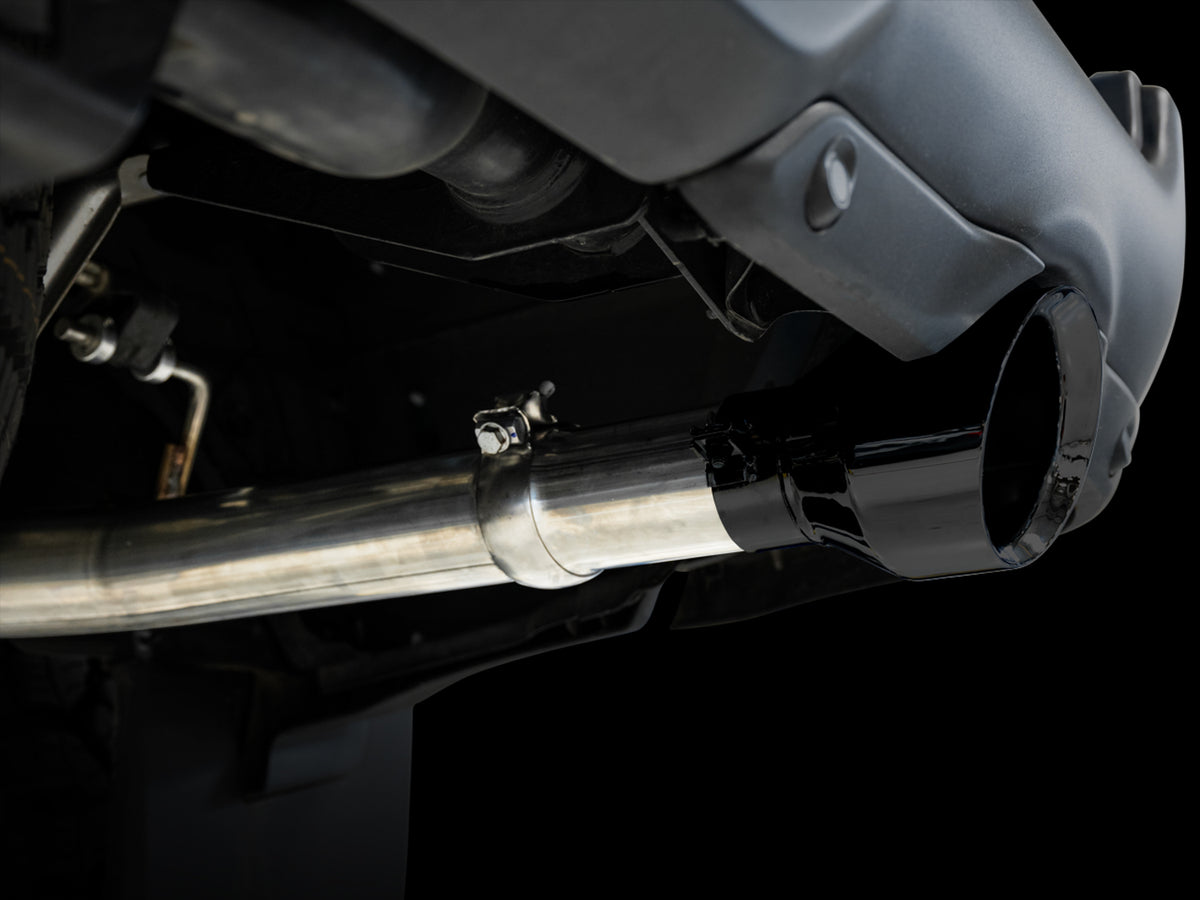 AWE 0FG Dual Rear Exit Catback for 4th Gen RAM 1500 5.7L (with bumper cutouts) - Diamond Black Tips