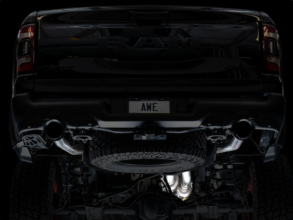 AWE 0FG Catback Exhaust for RAM TRX - 5" Diamond Black Tips