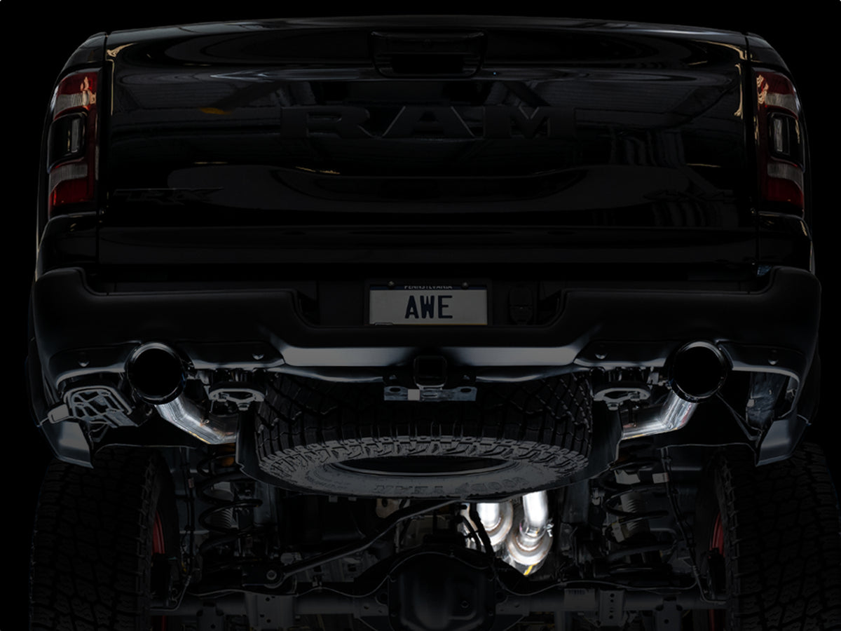 AWE 0FG Catback Exhaust for RAM TRX - 5" Diamond Black Tips