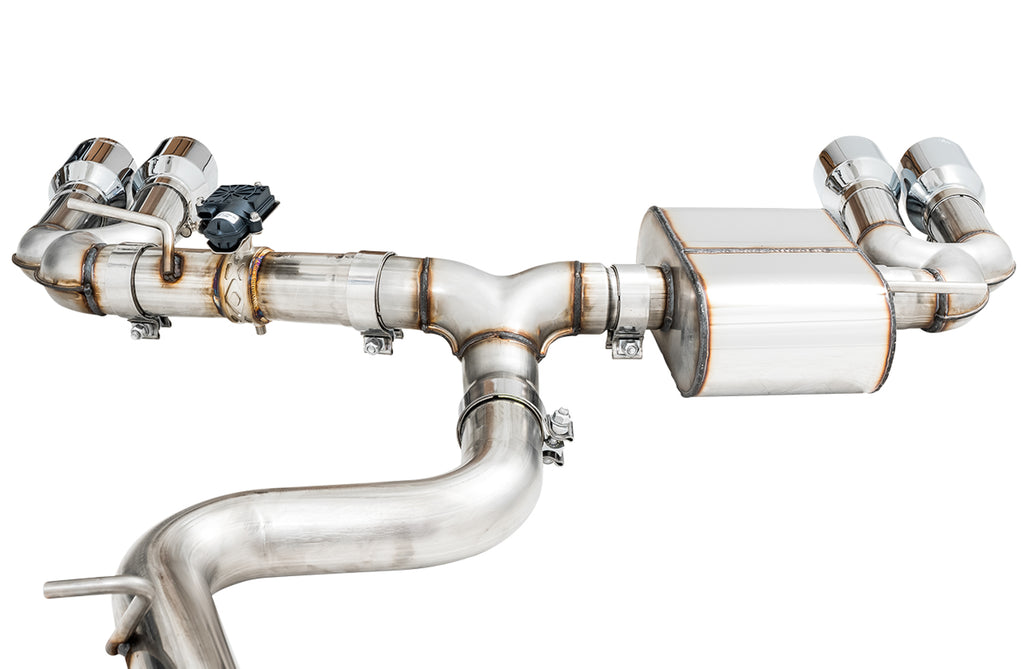 AWE SwitchPath™ Exhaust for Audi 8V S3 - 4" Chrome Silver Tips