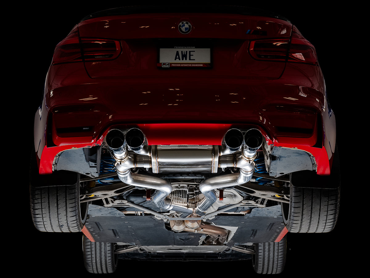 AWE SwitchPath™ Catback Exhaust for BMW F8X M3/M4 - 4" Diamond Black Tips