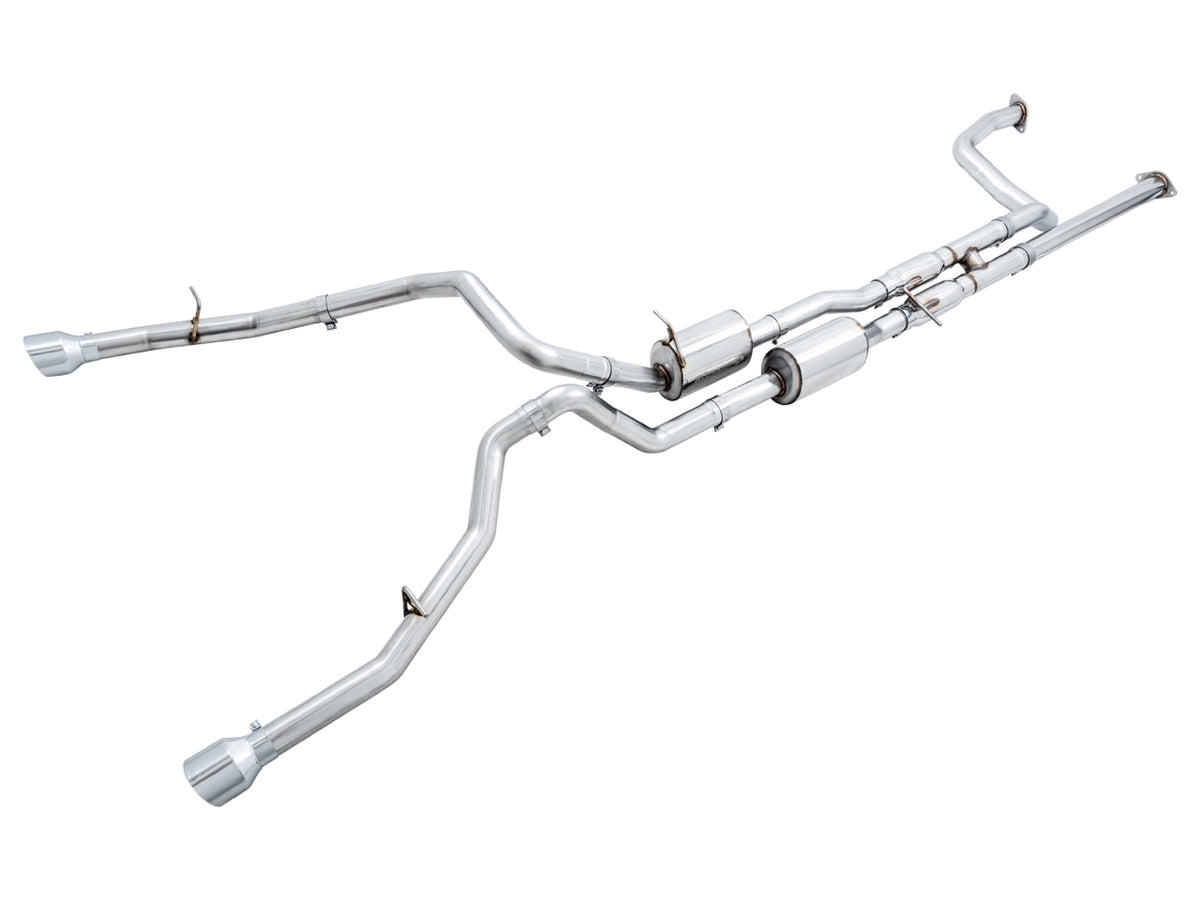 AWE 0FG Catback Exhaust for RAM TRX - 5" Chrome Silver Tips
