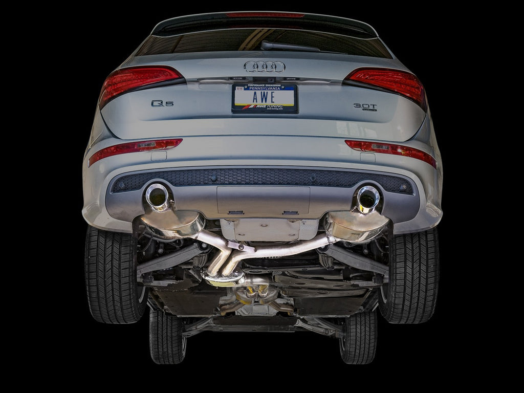 AWE Touring Edition Exhaust for 8R Q5 3.0T Dual Outlet, Diamond Black Tips