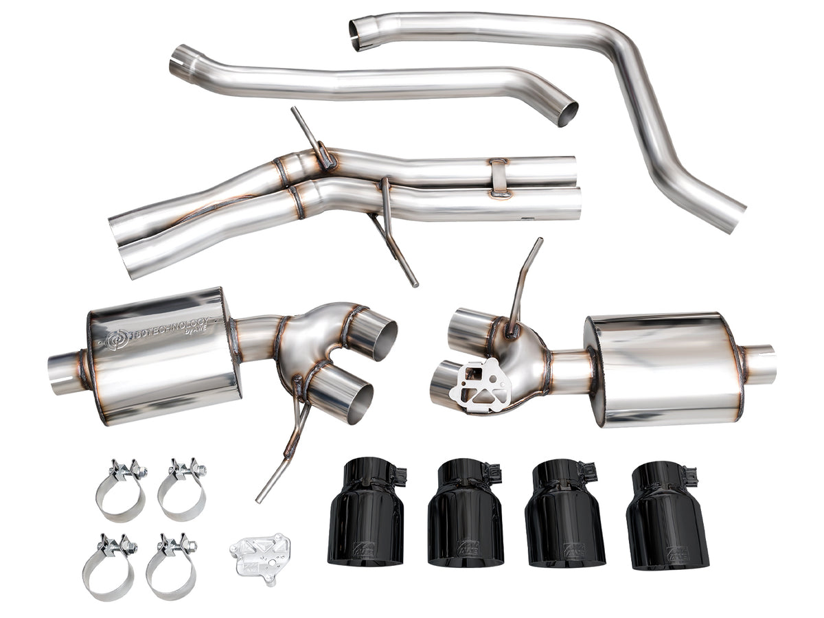 AWE Touring Edition Catback Exhaust for '22+ Porsche Macan 2.9TT - Diamond Black Tips
