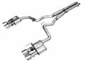 AWE SwitchPath™ Exhaust for S650 Ford Mustang GT Fastback - Quad Chrome Silver Tips