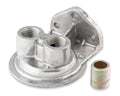 Cast Remote Oil Filter Mount Kit with 1/2" NPT facing upward - Female 3/4"- 16 Thread for Single Filter Mount.