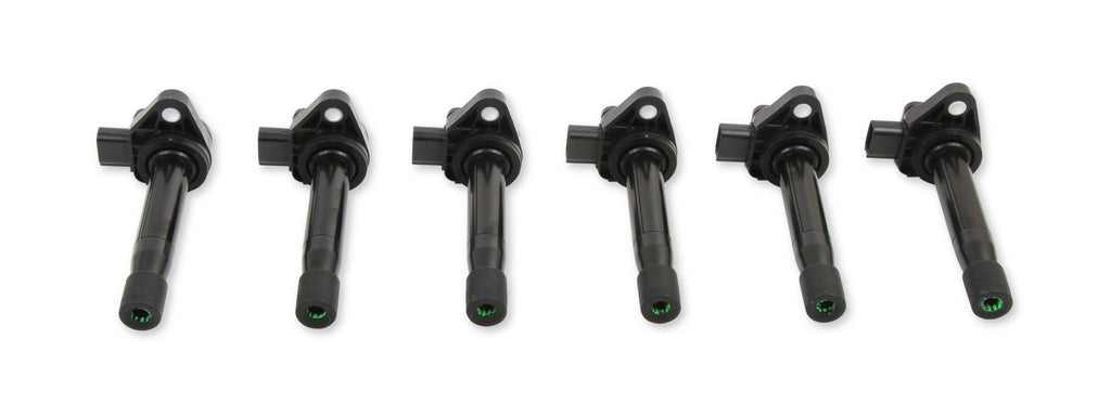 Ignition Coil - Honda and Acura 3.0, 3.2, 3.5L, 6-cylinder, Black, 6-Pack - Fits 1999 - 2010 Honda Accord, Odyssey 3.0, 3.5L and Acura CL, TL, RL with 3.2, 3.5L, 6-cylinder engines.
