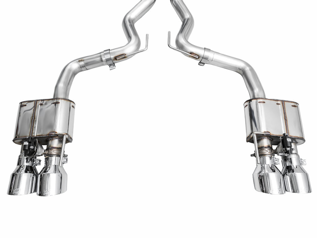 AWE SwitchPath™ Exhaust for S650 Ford Mustang GT Fastback - Quad Chrome Silver Tips