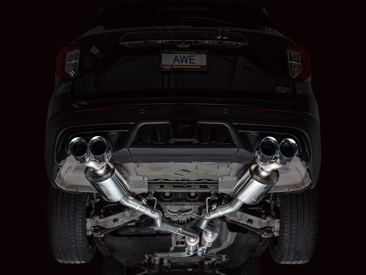 AWE Touring Edition Exhaust for Ford Explorer ST - Chrome Silver Tips