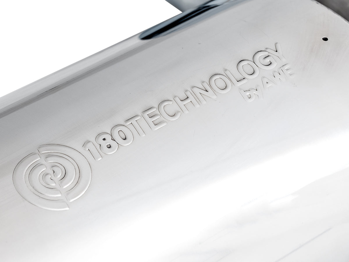AWE Touring Edition Cat-back Exhaust for the '18-'23 S550 Mustang GT - Quad Chrome Silver Tips