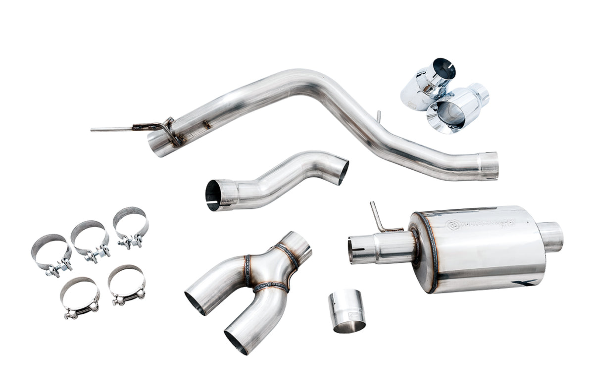 AWE 0FG Exhaust with BashGuard for Ford Ranger - Dual Chrome Silver Tips