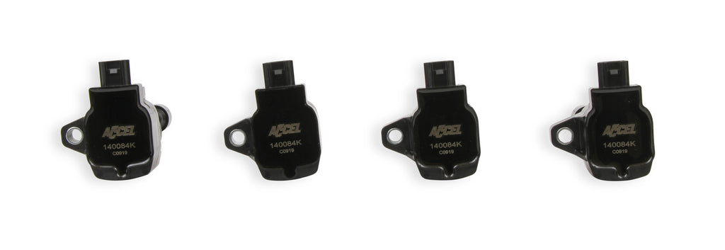 Ignition Coils - Honda 2.0L, 2.0L Turbo/ 1.5L 4-cylinder, Black, 4-Pack - Fits 2016 - 2020 Honda Civic 2.0L, 2.0L Turbo and 2015 - 2019 Honda Fit 1.5L, 4-cylinder engines.