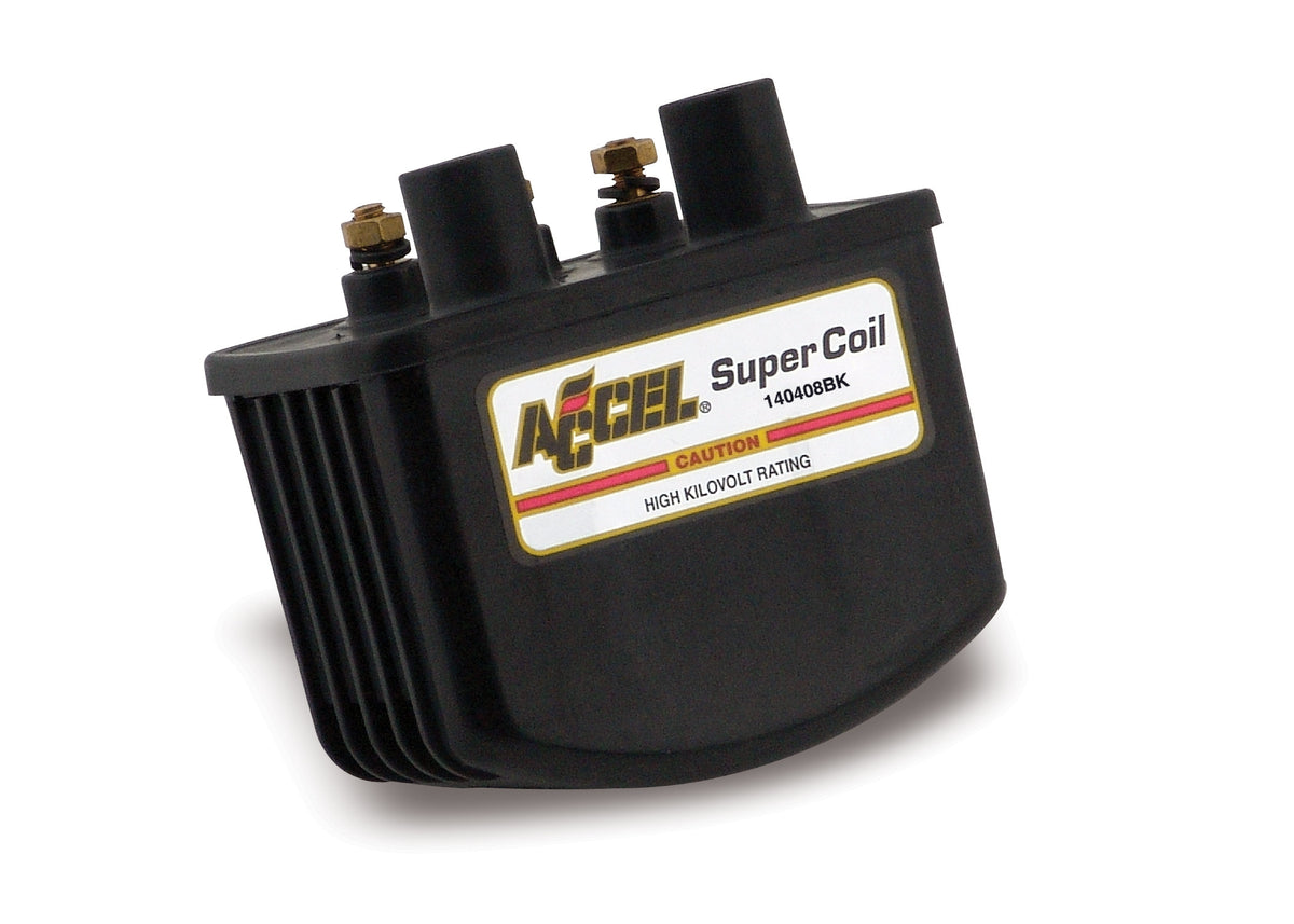 Super Coil - Single Fire - Black - Ignition Coil, Super Coil, 3.0 Ohms Resistance, Black, Each