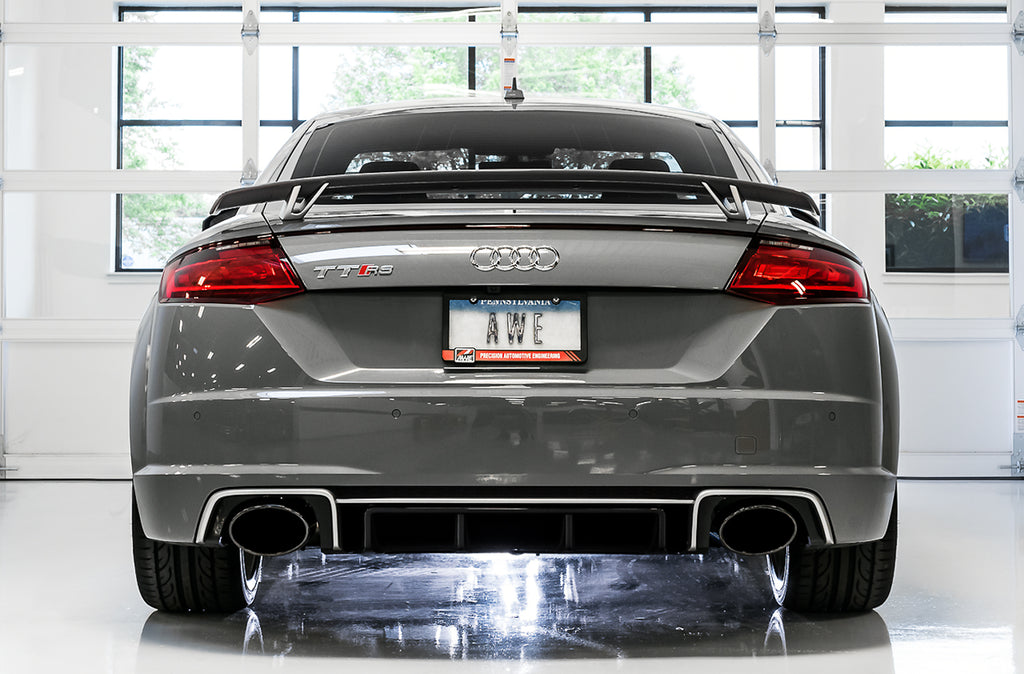 AWE Track Edition Exhaust for Audi MK3 TT RS - Diamond Black RS-style Tips