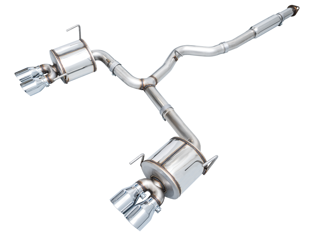 AWE Touring Edition Catback Exhaust for VB Subaru WRX - 4" Chrome Silver Tips