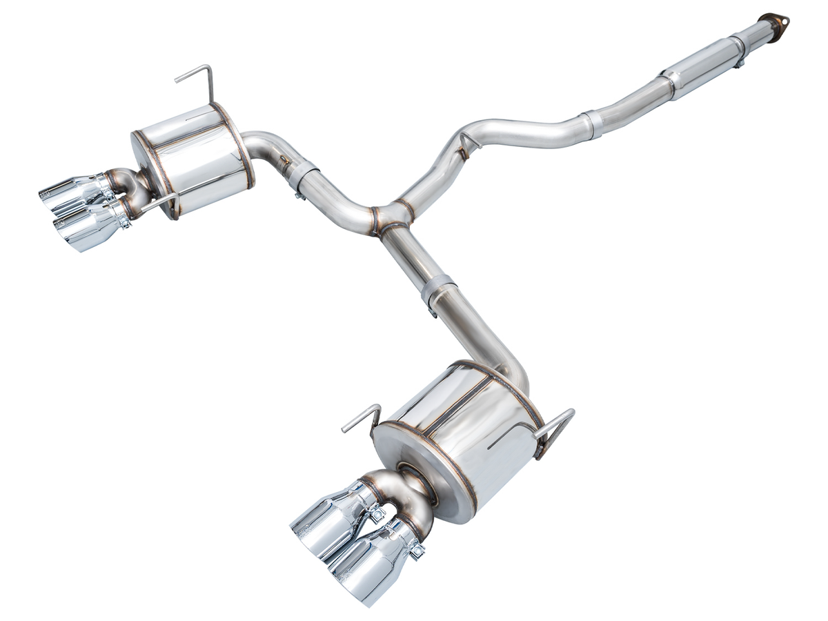 AWE Touring Edition Catback Exhaust for VB Subaru WRX - 4" Chrome Silver Tips