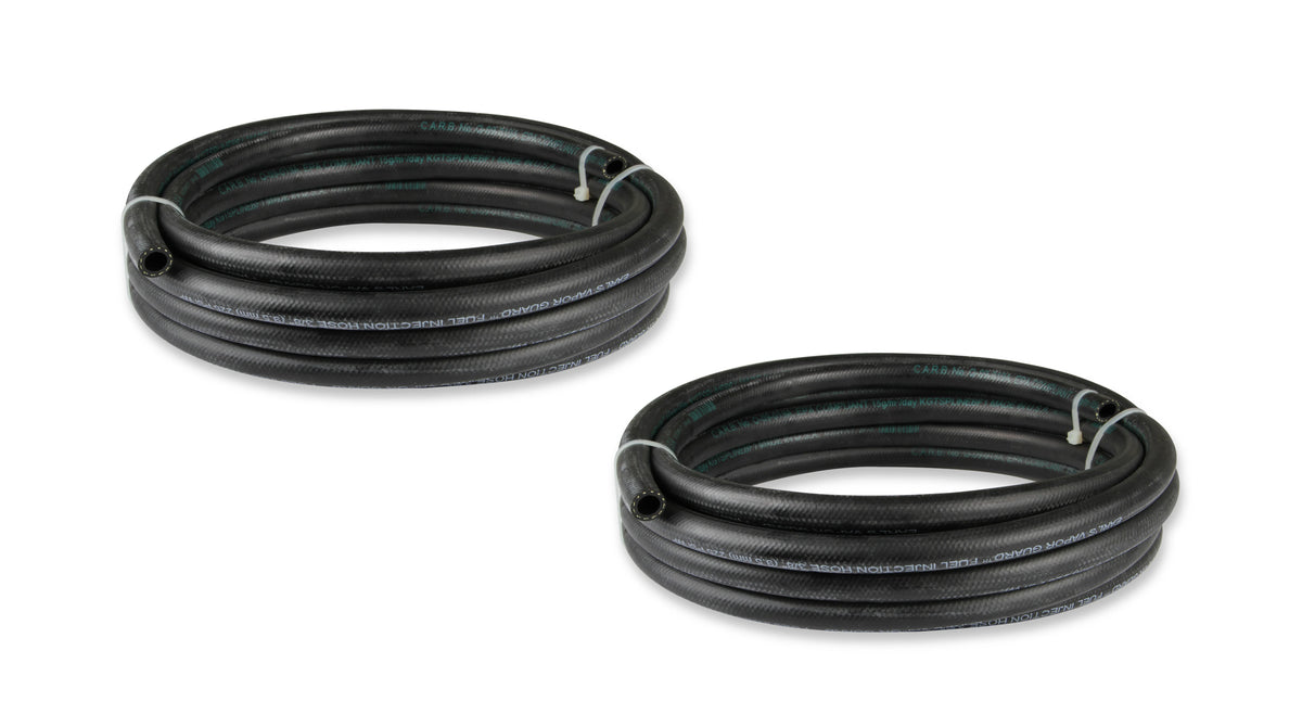 Fuel System Plumbing Kit w/ 40' of 3/8" Vapor Guard™ Fuel Hose, Electric Fuel Pump, Billet Fuel Filters, Bulkhead Fuel Fitting for Return Line to Tank, and Hardware.