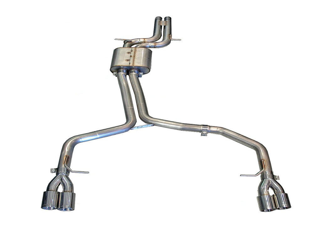 AWE Track Edition Exhaust for Audi B8 S4 3.0T - 3.5" Chrome Silver Tips