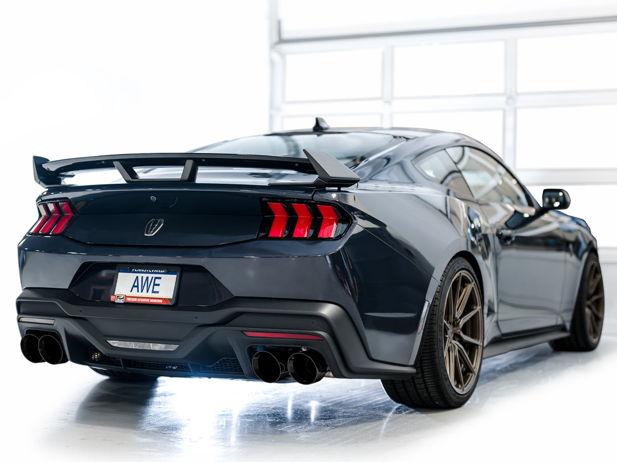 AWE SwitchPath™ Exhaust for S650 Ford Mustang Dark Horse - Quad Diamond Black Tips