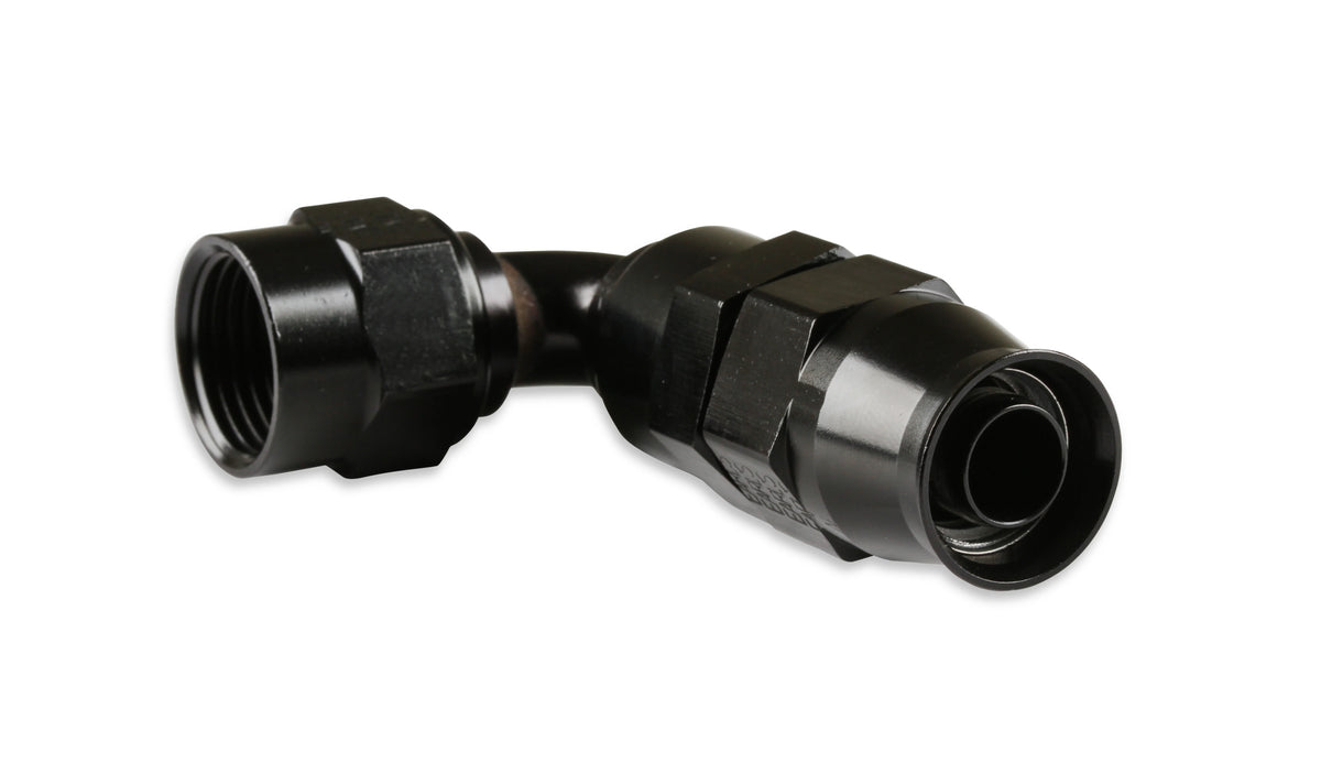 -8 AN Twist-on (Dynamic Swivel) 90 Degree Bent Tube Hose-End