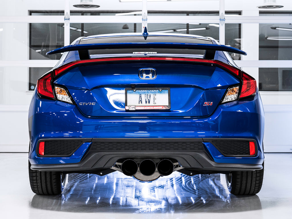 AWE Touring Edition Exhaust for 10th Gen Civic Si Coupe / Sedan (includes Front Pipe) - Triple Diamond Black Tips