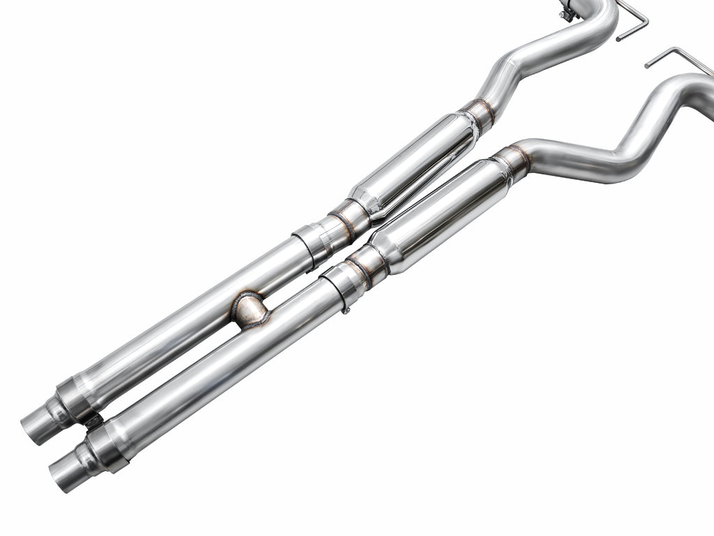 AWE SwitchPath™ Exhaust for S650 Ford Mustang GT Fastback - Quad Chrome Silver Tips