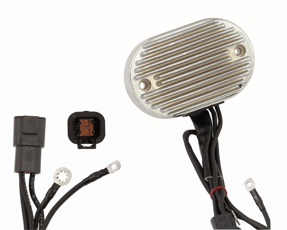 ELECTRONIC VOLTAGE REGULATOR-CHROME - Voltage Regulator, Chrome, Harley-Davidson