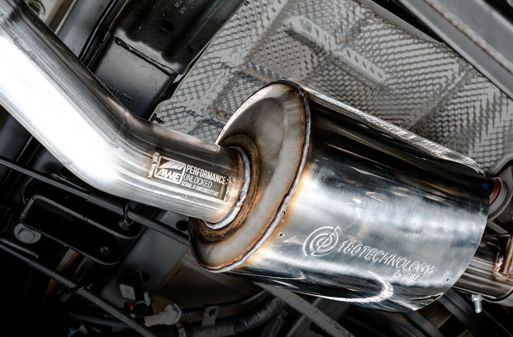 AWE Tread Edition Catback Dual Exhaust for Jeep JT 3.6L - Diamond Black Tips