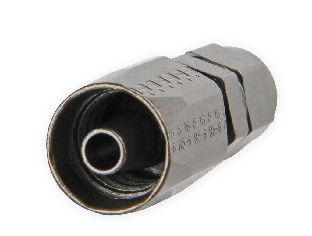 Power Steering Hose End - Straight -6 AN - Steel w/ Black Chromate Finish