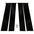 Topographic B Pillar Overlays - 2024+ Tacoma Double Cab / 2025+ 4Runner