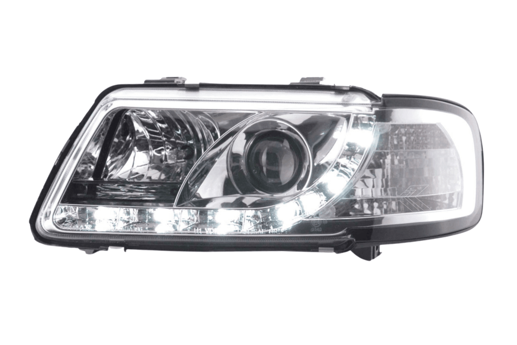 Audi A3 (8L) Chrome LED Headlights with Daytime Running Lights  (1996-2000)