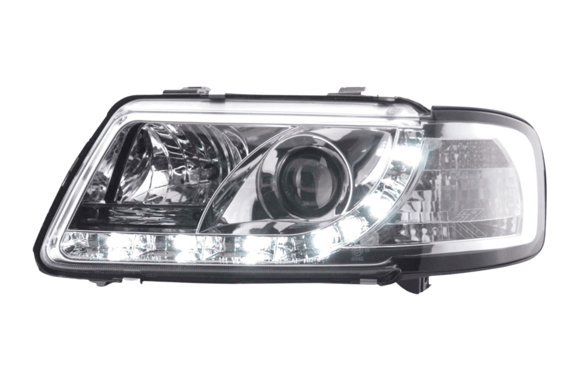 Audi A3 (8L) Chrome LED Headlights with Daytime Running Lights  (1996-2000)