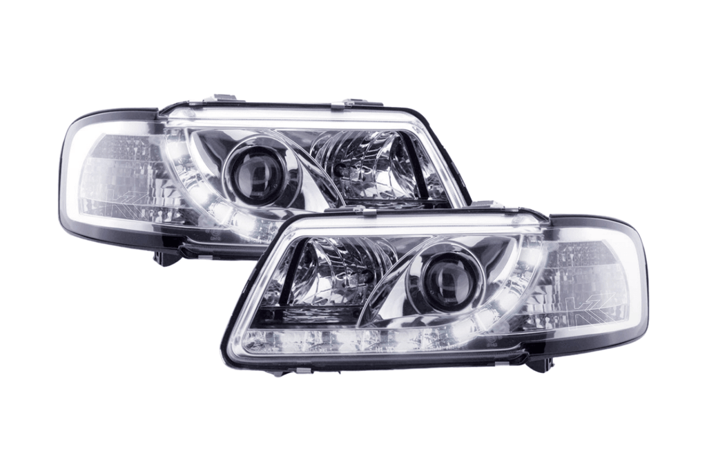 Audi A3 (8L) Chrome LED Headlights with Daytime Running Lights  (1996-2000)