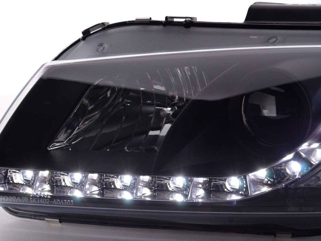 Audi A3 (8P 8PA) Black LED Headlights with Daytime Running Lights (2003-2007)