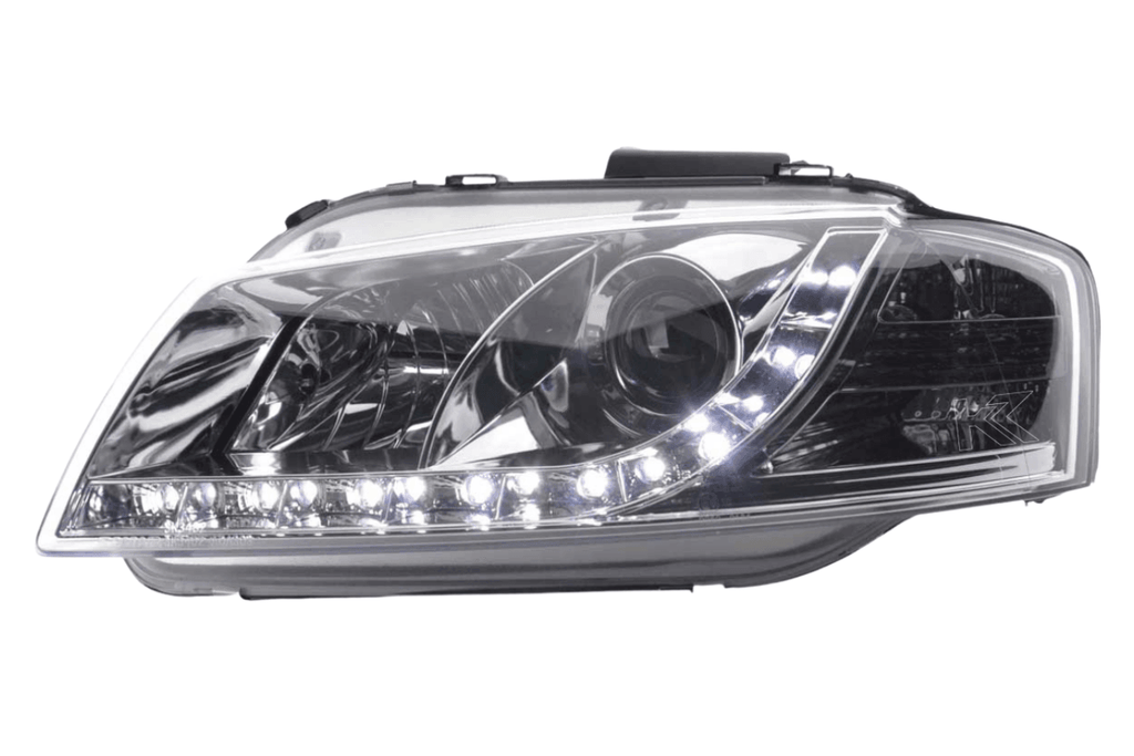 Audi A3 (8P / 8PA) Chrome LED Headlights with Daytime Running Lights (2003 - 2007)